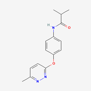molecular formula C15H17N3O2 B2823586 N-(4-((6-methylpyridazin-3-yl)oxy)phenyl)isobutyramide CAS No. 1207047-16-2