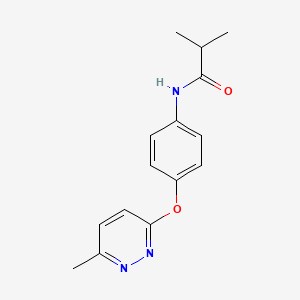 molecular formula C15H17N3O2 B2823586 N-(4-((6-甲基吡啶并-3-基)氧基)苯基)异丁酰胺 CAS No. 1207047-16-2