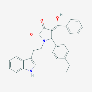 molecular formula C29H26N2O3 B282359 4-benzoyl-5-(4-ethylphenyl)-3-hydroxy-1-[2-(1H-indol-3-yl)ethyl]-1,5-dihydro-2H-pyrrol-2-one 