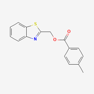 molecular formula C16H13NO2S B2823591 Benzo[d]thiazol-2-ylmethyl 4-methylbenzoate CAS No. 325987-53-9