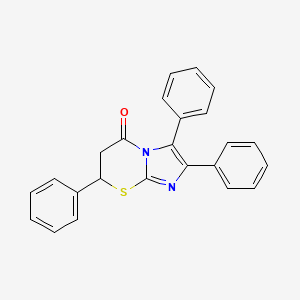 molecular formula C24H18N2OS B2823595 2,3,7-triphenyl-6,7-dihydro-5H-imidazo[2,1-b][1,3]thiazin-5-one CAS No. 812685-73-7