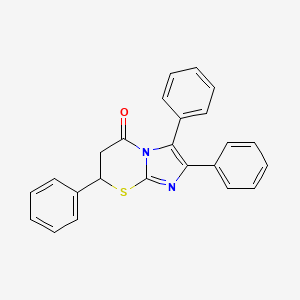 molecular formula C24H18N2OS B2823595 2,3,7-三苯基-6,7-二氢-5H-咪唑并[2,1-b][1,3]噻嗪-5-酮 CAS No. 812685-73-7