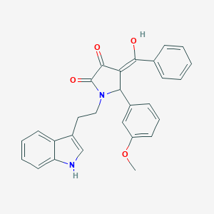 molecular formula C28H24N2O4 B282360 4-benzoyl-3-hydroxy-1-[2-(1H-indol-3-yl)ethyl]-5-(3-methoxyphenyl)-1,5-dihydro-2H-pyrrol-2-one 