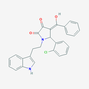 molecular formula C27H21ClN2O3 B282361 4-benzoyl-5-(2-chlorophenyl)-3-hydroxy-1-[2-(1H-indol-3-yl)ethyl]-1,5-dihydro-2H-pyrrol-2-one 