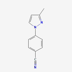 molecular formula C11H9N3 B2823617 4-(3-methyl-1H-pyrazol-1-yl)benzonitrile CAS No. 1247624-53-8