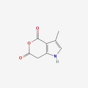 molecular formula C8H7NO3 B2823624 3-methyl-1H,4H,6H,7H-pyrano[4,3-b]pyrrole-4,6-dione CAS No. 1909308-71-9