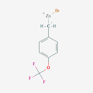 molecular formula C8H6BrF3OZn B2823631 4-(Trifluoromethoxy)benzylzinc bromide CAS No. 1251848-83-5