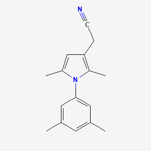 molecular formula C16H18N2 B2823632 2-[1-(3,5-二甲基苯基)-2,5-二甲基-1H-吡咯-3-基]乙腈 CAS No. 42780-92-7