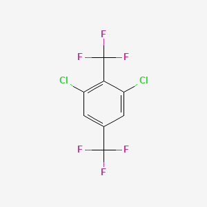 molecular formula C8H2Cl2F6 B2823636 1,4-Bis(trifluoromethyl)-2,6-dichlorobenzene CAS No. 1805517-15-0