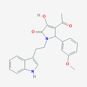 4-Acetyl-3-hydroxy-1-[2-(1H-indol-3-yl)-ethyl]-5-(3-methoxy-phenyl)-1,5-dihydro-pyrrol-2-one