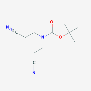 molecular formula C11H17N3O2 B2823641 tert-Butyl bis(2-cyanoethyl)carbamate CAS No. 1155879-28-9
