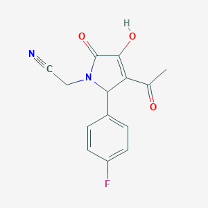 molecular formula C14H11FN2O3 B282365 [3-acetyl-2-(4-fluorophenyl)-4-hydroxy-5-oxo-2,5-dihydro-1H-pyrrol-1-yl]acetonitrile 