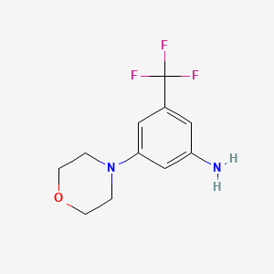 molecular formula C11H13F3N2O B2823655 3-Morpholino-5-(trifluoromethyl)aniline CAS No. 641571-02-0