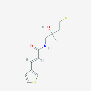 molecular formula C13H19NO2S2 B2823657 (E)-N-(2-羟基-2-甲基-4-(甲硫基)丁基)-3-(噻吩-3-基)丙烯酰胺 CAS No. 1396892-40-2