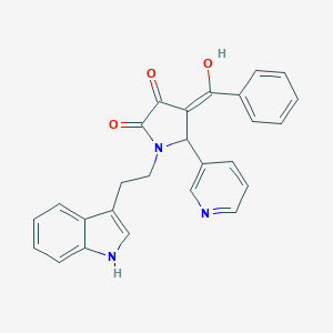 molecular formula C26H21N3O3 B282366 4-benzoyl-3-hydroxy-1-[2-(1H-indol-3-yl)ethyl]-5-(3-pyridinyl)-1,5-dihydro-2H-pyrrol-2-one 