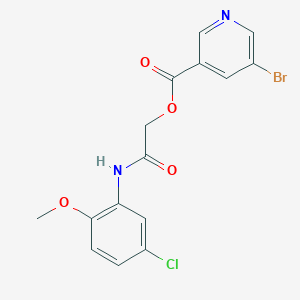 molecular formula C15H12BrClN2O4 B2823662 [2-(5-氯-2-甲氧基苯胺基)-2-氧代乙基] 5-溴吡啶-3-甲酸酯 CAS No. 1002029-76-6