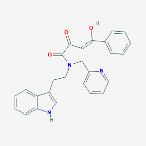 molecular formula C26H21N3O3 B282367 4-benzoyl-3-hydroxy-1-[2-(1H-indol-3-yl)ethyl]-5-(2-pyridinyl)-1,5-dihydro-2H-pyrrol-2-one 