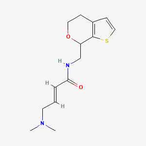 molecular formula C14H20N2O2S B2823682 (E)-N-(5,7-Dihydro-4H-thieno[2,3-c]pyran-7-ylmethyl)-4-(dimethylamino)but-2-enamide CAS No. 2411330-12-4