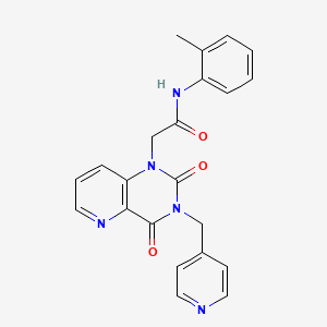 molecular formula C22H19N5O3 B2823685 2-(2,4-二氧代-3-(吡啶-4-基甲基)-3,4-二氢吡啶并[3,2-d]嘧啶-1(2H)-基)-N-(邻甲苯基)乙酰胺 CAS No. 941902-36-9