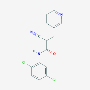 molecular formula C15H11Cl2N3O B2823690 2-cyano-N-(2,5-dichlorophenyl)-3-pyridin-3-ylpropanamide CAS No. 505065-31-6