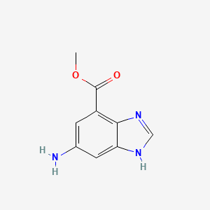 molecular formula C9H9N3O2 B2823704 Methyl 6-amino-1H-benzo[d]imidazole-4-carboxylate CAS No. 1422205-93-3