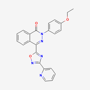 molecular formula C23H17N5O3 B2823708 2-(4-ethoxyphenyl)-4-(3-pyridin-2-yl-1,2,4-oxadiazol-5-yl)phthalazin-1(2H)-one CAS No. 1358791-75-9