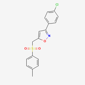 molecular formula C17H14ClNO3S B2823715 3-(4-氯苯基)-5-{[(4-甲基苯基)磺酰]甲基}异噁唑酮 CAS No. 478048-86-1