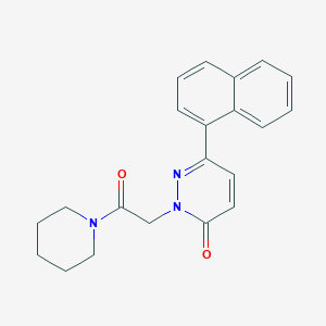 molecular formula C21H21N3O2 B2823719 6-Naphthalen-1-yl-2-(2-oxo-2-piperidin-1-ylethyl)pyridazin-3-one CAS No. 922861-45-8