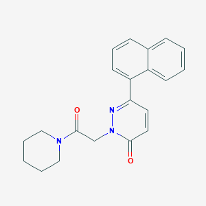 6-(naphthalen-1-yl)-2-[2-oxo-2-(piperidin-1-yl)ethyl]-2,3-dihydropyridazin-3-one