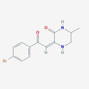 molecular formula C13H13BrN2O2 B282372 (3E)-3-[2-(4-bromophenyl)-2-oxoethylidene]-6-methylpiperazin-2-one 