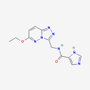molecular formula C12H13N7O2 B2823720 N-((6-乙氧基-[1,2,4]三唑并[4,3-b]吡啶-3-基)甲基)-1H-咪唑-5-甲酰胺 CAS No. 2034326-97-9