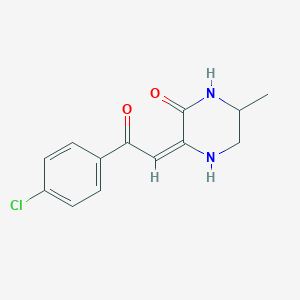 (3E)-3-[2-(4-chlorophenyl)-2-oxoethylidene]-6-methylpiperazin-2-one