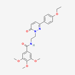 molecular formula C24H27N3O6 B2823740 N-(2-(3-(4-ethoxyphenyl)-6-oxopyridazin-1(6H)-yl)ethyl)-3,4,5-trimethoxybenzamide CAS No. 921852-69-9