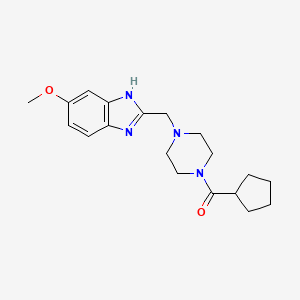 cyclopentyl(4-((5-methoxy-1H-benzo[d]imidazol-2-yl)methyl)piperazin-1-yl)methanone