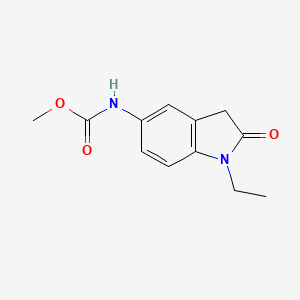 molecular formula C12H14N2O3 B2823746 甲基(1-乙基-2-氧代吲哚-5-基)氨基甲酸酯 CAS No. 921542-29-2