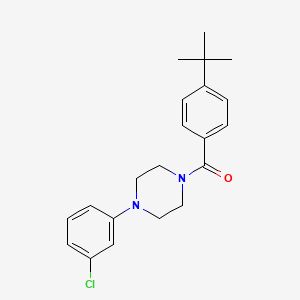 molecular formula C21H25ClN2O B2823747 4-(Tert-butyl)phenyl 4-(3-chlorophenyl)piperazinyl ketone CAS No. 330216-78-9