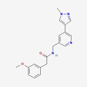 2-(3-methoxyphenyl)-N-((5-(1-methyl-1H-pyrazol-4-yl)pyridin-3-yl)methyl)acetamide