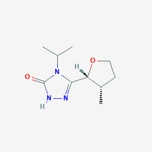 molecular formula C10H17N3O2 B2823756 3-[(2R,3S)-3-Methyloxolan-2-yl]-4-propan-2-yl-1H-1,2,4-triazol-5-one CAS No. 2059910-82-4