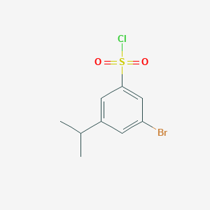molecular formula C9H10BrClO2S B2823757 3-Bromo-5-propan-2-ylbenzenesulfonyl chloride CAS No. 2551120-42-2