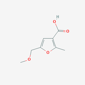 molecular formula C8H10O4 B2823775 5-(Methoxymethyl)-2-methylfuran-3-carboxylic acid CAS No. 79347-60-7