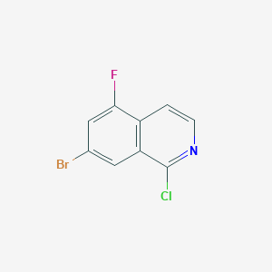 molecular formula C9H4BrClFN B2823779 7-溴-1-氯-5-氟异喹啉 CAS No. 1546686-12-7