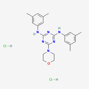 molecular formula C23H30Cl2N6O B2823782 N2,N4-bis(3,5-dimethylphenyl)-6-morpholino-1,3,5-triazine-2,4-diamine dihydrochloride CAS No. 1179452-95-9