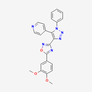 B2823793 4-{4-[5-(3,4-dimethoxyphenyl)-1,2,4-oxadiazol-3-yl]-1-phenyl-1H-1,2,3-triazol-5-yl}pyridine CAS No. 1251630-83-7