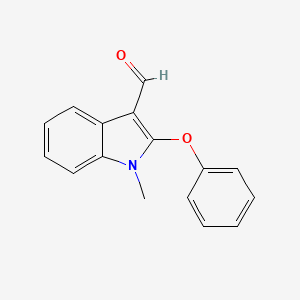 molecular formula C16H13NO2 B2823794 1-甲基-2-苯氧基-1H-吲哚-3-甲醛 CAS No. 338416-80-1