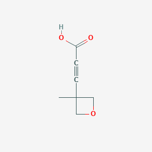 molecular formula C7H8O3 B2823798 3-(3-Methyloxetan-3-yl)prop-2-ynoic acid CAS No. 2241142-47-0