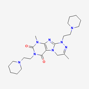 molecular formula C23H36N8O2 B2823805 1,7-bis(2-piperidylethyl)-3,9-dimethyl-5,7,9-trihydro-4H-1,2,4-triazino[4,3-h] purine-6,8-dione CAS No. 898448-99-2