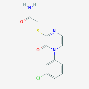 2-{[4-(3-Chlorophenyl)-3-oxo-3,4-dihydropyrazin-2-yl]sulfanyl}acetamide