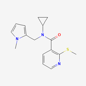 N-cyclopropyl-N-((1-methyl-1H-pyrrol-2-yl)methyl)-2-(methylthio)nicotinamide