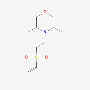 molecular formula C10H19NO3S B2823815 4-(2-Ethenylsulfonylethyl)-3,5-dimethylmorpholine CAS No. 2249516-94-5