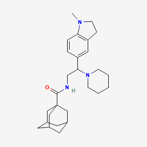 molecular formula C27H39N3O B2823828 (3r,5r,7r)-N-(2-(1-methylindolin-5-yl)-2-(piperidin-1-yl)ethyl)adamantane-1-carboxamide CAS No. 922558-31-4